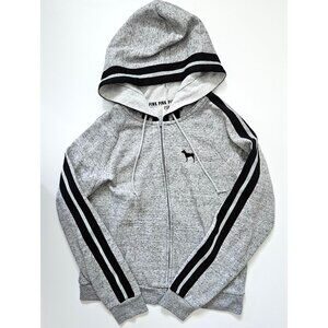 PINK by Victoria's Secret L Marled Grey Sport Zip Sweatshirt Hoodie